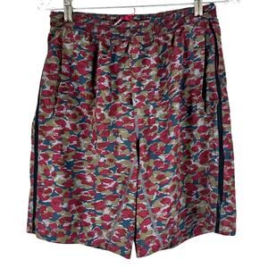 Lululemon Pace Breaker Short 9" Leopard Print Maroon/Blue Men's Size Medium EUC